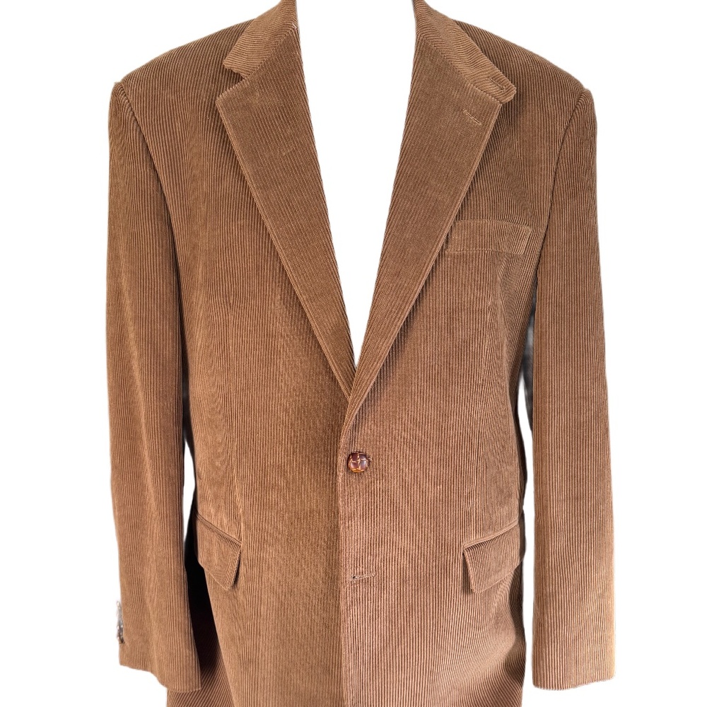 Mens Ralph Lauren Tan Corduroy Classic Blazer, jacket Sport coat-44L
